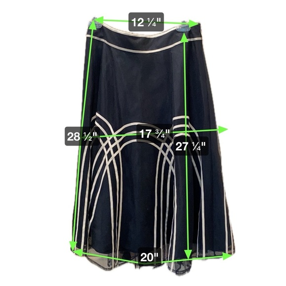 Ann Taylor loft black and cream piping w a mesh overlay - Picture 5 of 5